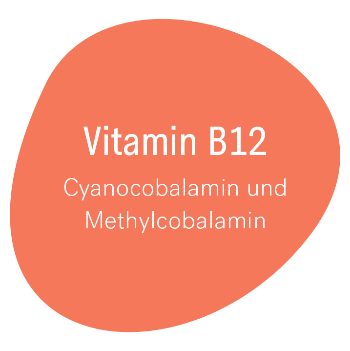 Zutat Vitamin B12 (Cyanocobalamin und Methylcobalamin) LYKON
